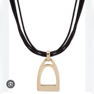 Vintage Ralph Lauren Black Equestrian Necklace